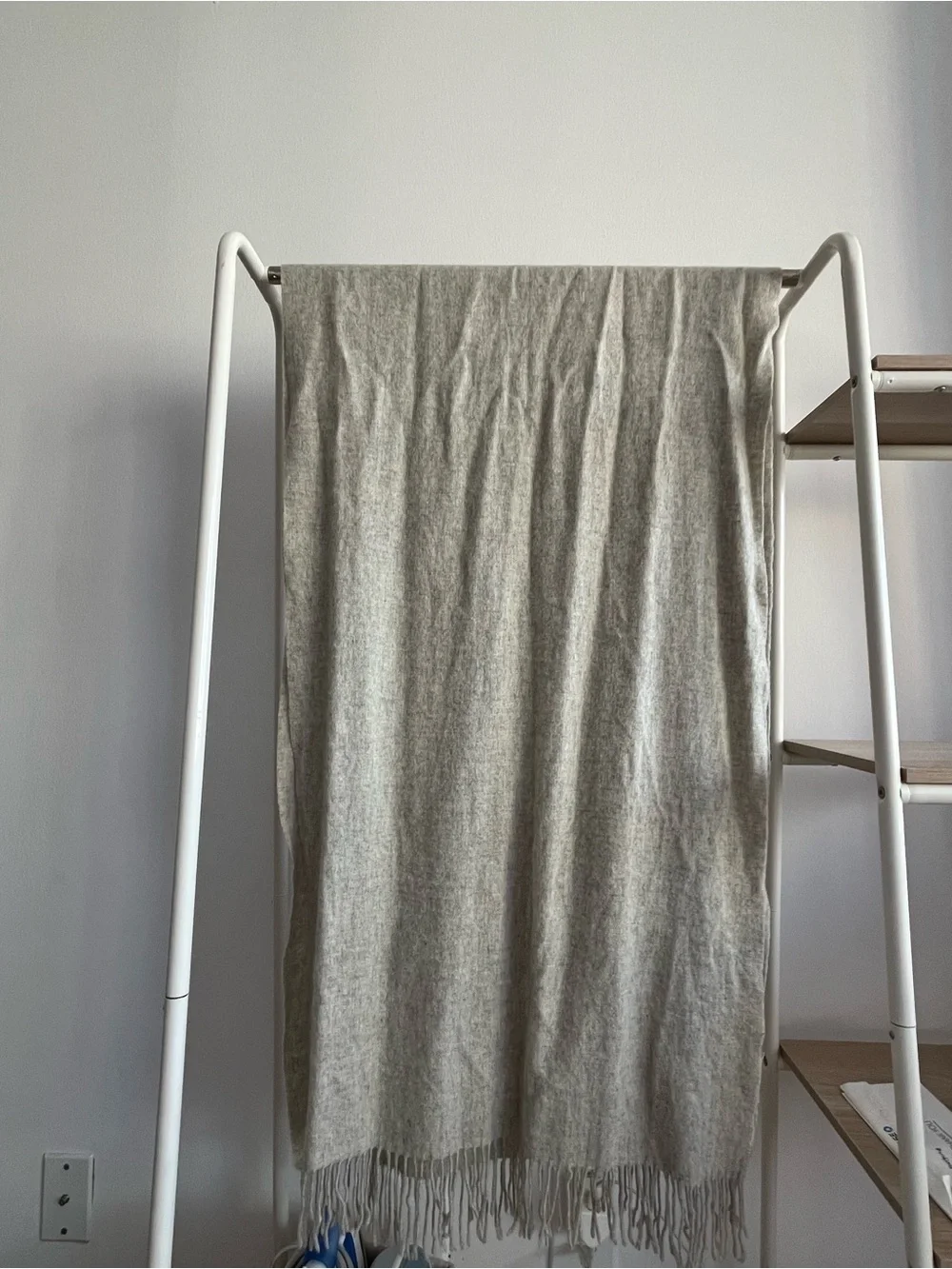 Light Olive Fringe Scarf